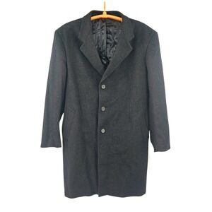 Jean-Paul Germain Wool &‎ Cashmere Size 46 Charcoal Black Overcoat